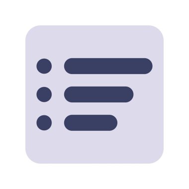 Düz biçimdeki menü simgesi