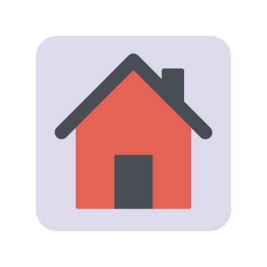 Düz tarzı ev simgesini