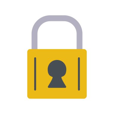 Düz biçimdeki asma kilit simgesi