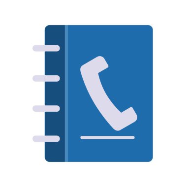 Telefon Defteri simgesi düz stil