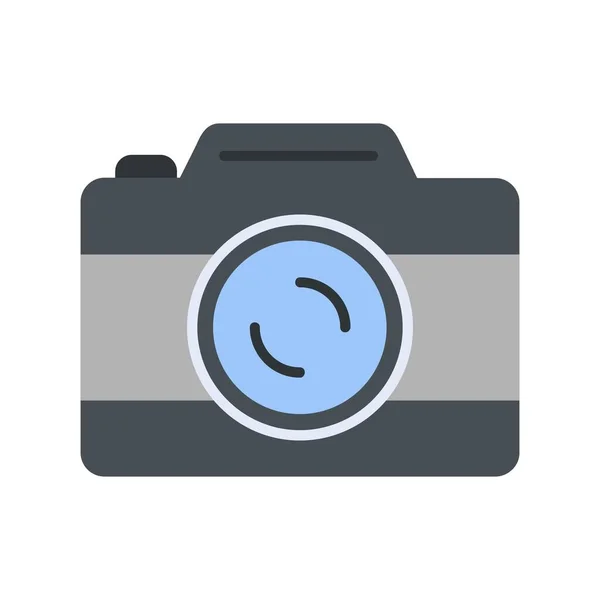 Icône Caméra Dans Style Plat — Image vectorielle