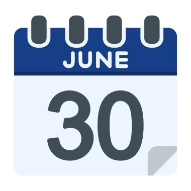 30 Haziran Simgesi Düz Stili