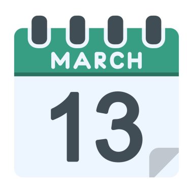 Düz Biçimli 13 Mart Simgesi