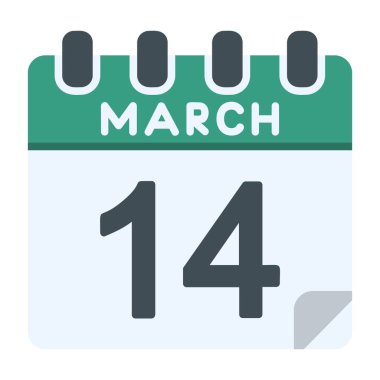 Düz biçimde 14 Mart Simgesi