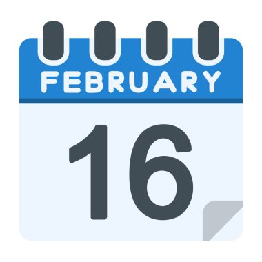 16 Şubat Simgesi Düz Biçimli