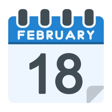 18 Şubat Simgesi Düz Biçimli