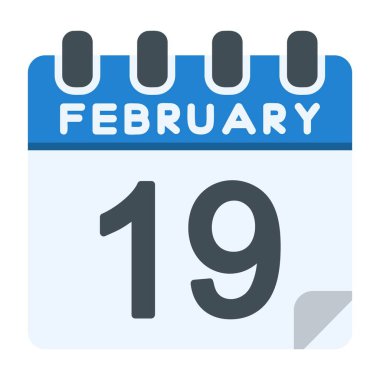 19 Şubat Simgesi Düz Biçimli