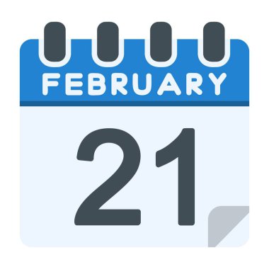 21 Şubat Simgesi Düz Biçimli