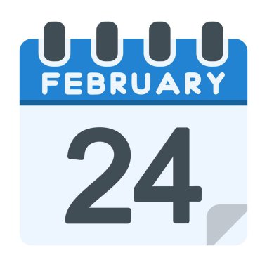 Düz Biçimli 24 Şubat Simgesi