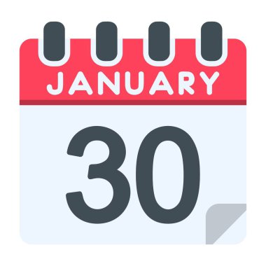 30 Ocak Simgesi Düz Stili