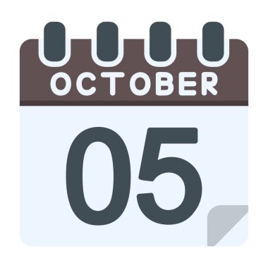 5 Ekim Simgesi Düz Biçimli