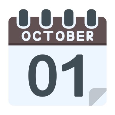 1 Ekim Simgesi Düz Biçimli