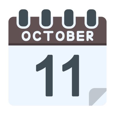 11 Ekim Simgesi Düz Biçimli