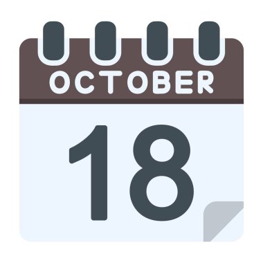 18 Ekim Simgesi Düz Biçimli