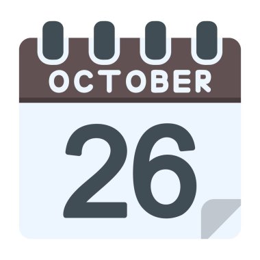 26 Ekim Simgesi Düz Biçimli