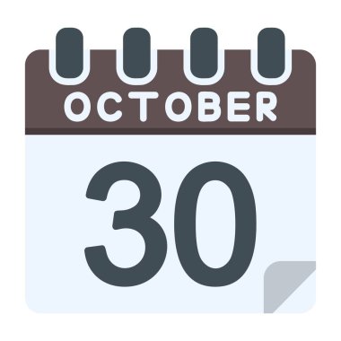 30 Ekim Simgesi Düz Biçimli