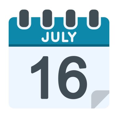 16 Temmuz Düz Simgesi