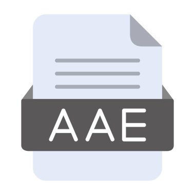 AAE Dosya Biçimi Düz Simgesi