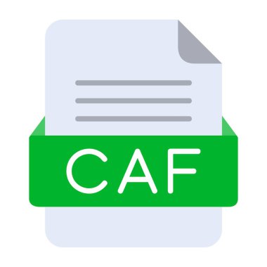 CAF Dosya Biçimi Düz Simgesi