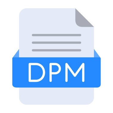 DPM Dosya Biçimi Düz Simgesi