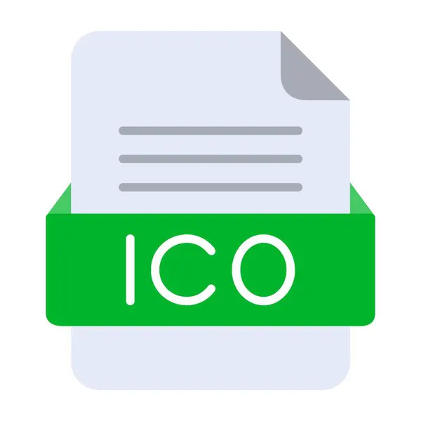 Ico File Formatflat Icon — Stock Vector