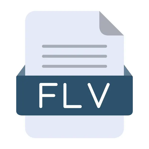 Flv File Formatflat Ikon — Stock vektor
