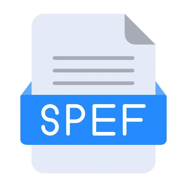 Formát Souboru Spef Ikona Flat — Stockový vektor