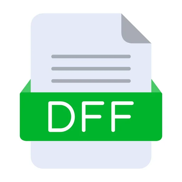 Dffファイルフォーマットフラットアイコン — ストックベクタ