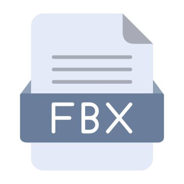 FBX Dosya Biçimi Düz Simgesi