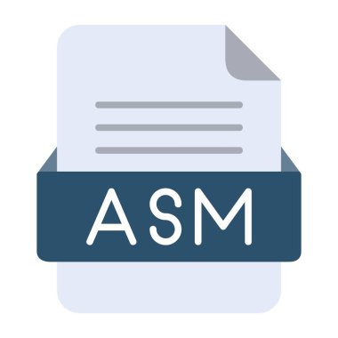 ASM Dosya Biçimi Düz Simgesi