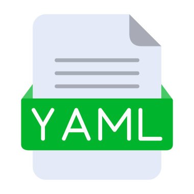YAML Dosya Biçimi Düz Simgesi