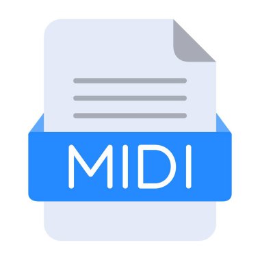 MIDI Dosya Biçimi Düz Simgesi