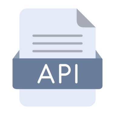 API Dosya Biçimi Düz Simgesi