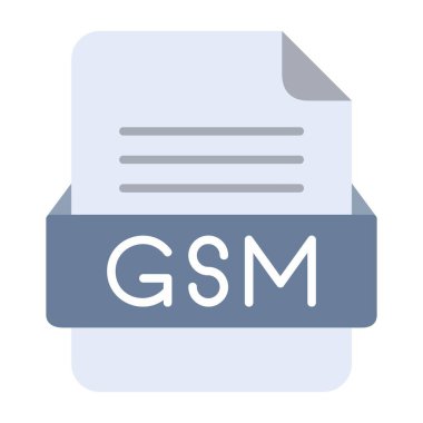 GSM Dosya Biçimi Düz Simgesi