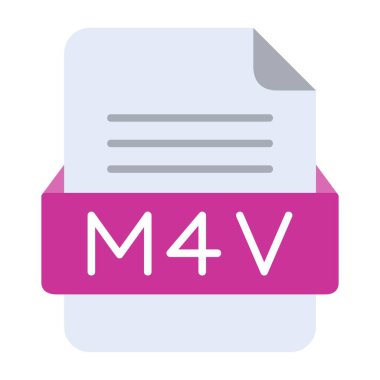 M4V Dosya Biçimi Düz Simgesi