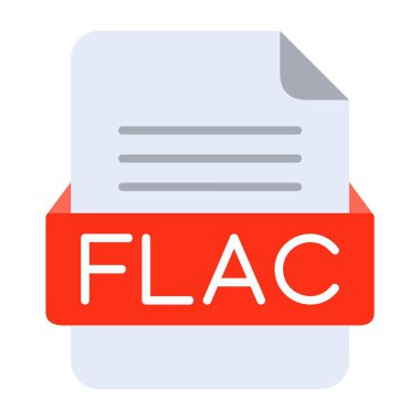 FLAC Dosya Biçimi Düz Simgesi