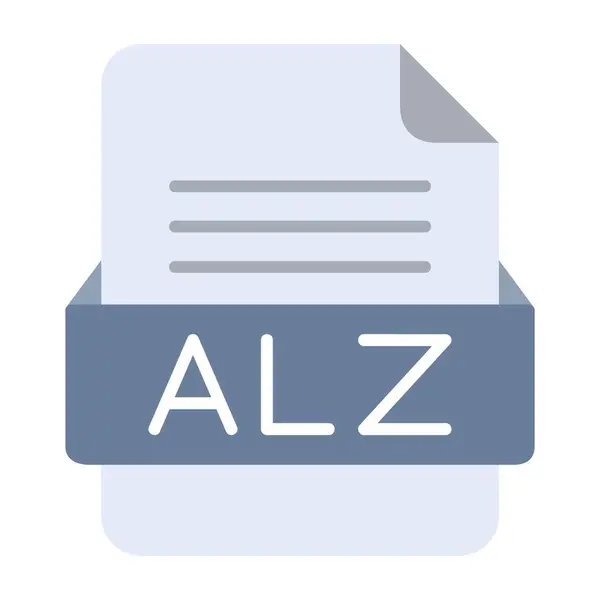 Alz File Formatflat Icon — стоковый вектор