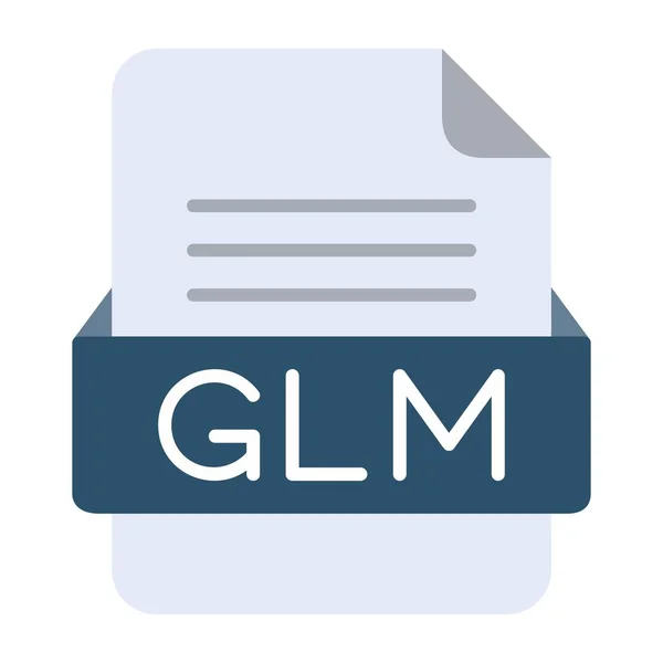 Glm Формат Файла Плоска Піктограма — стоковий вектор