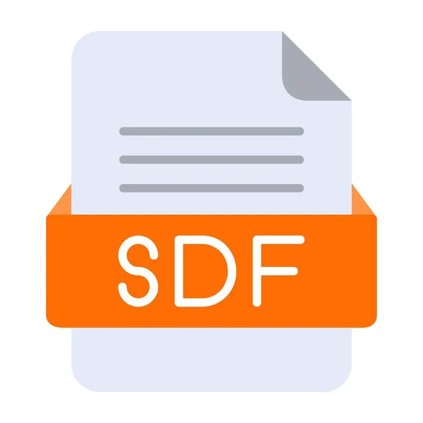 Formát Souboru Sdf Ikona Flat — Stockový vektor