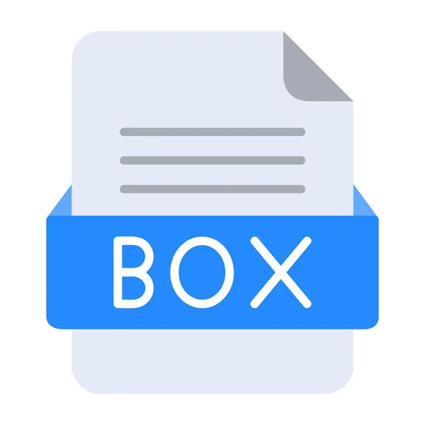 Box File Formatflat Icon — Vetor de Stock