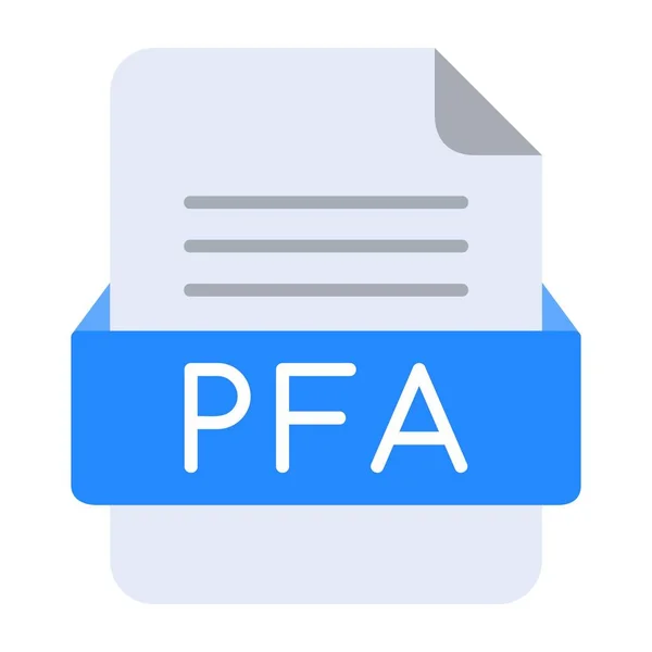 Formato File Pfa Icona Piatta — Vettoriale Stock