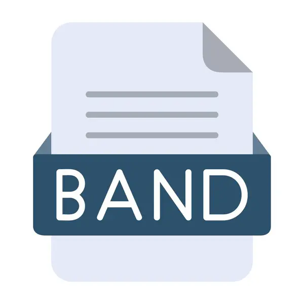 Format Fichier Band Icône Plate — Image vectorielle