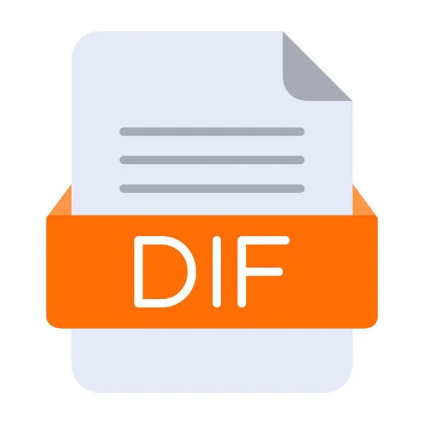 Dif Bestand Formatflat Icon — Stockvector