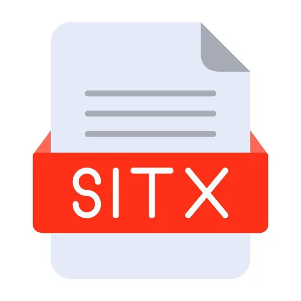 Sitx Filformatflat Ikon — Stock vektor