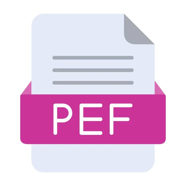 Icona Formato File Pef — Vettoriale Stock