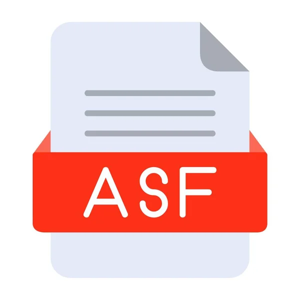 Asf File Formatflat Icon — Stockový vektor