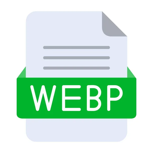 WEBP Dosya Biçimi Düz Simgesi
