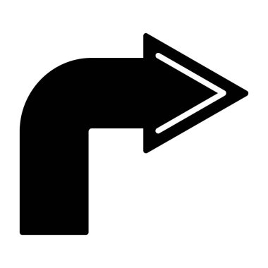 Sağa Vektör Simgesi Tasarımı Dönüştür