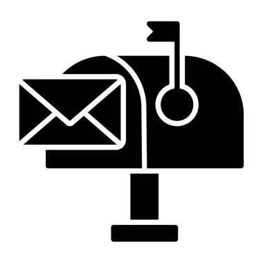 Posta Kutusu Vektör Simgesi Tasarımı