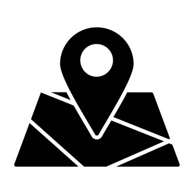 Harita Vektör Simgesi Tasarımı